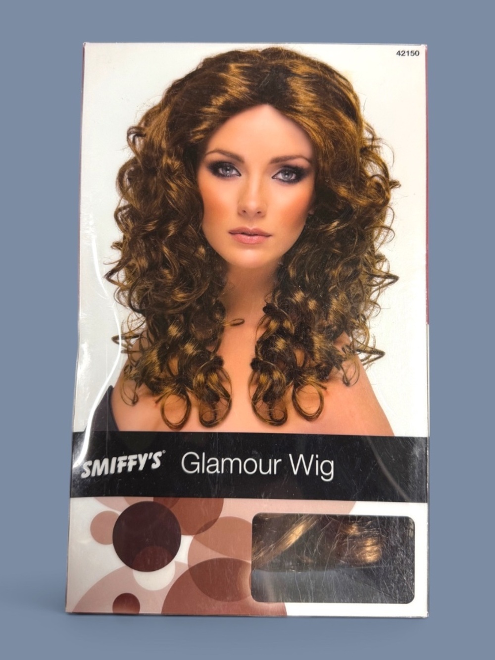 Smiffy's Brown Long Curly Glamour Costume Wig Halloween Cosplay